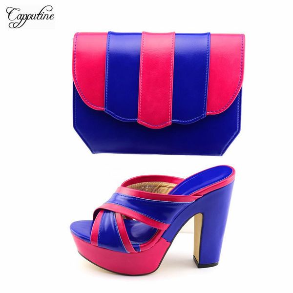 dress shoes roya blue and fuchsia color women's high heel pumps with evening bag set cr2128 height 12.5cm, Black
dress shoes roya blue and fuchsia color women's high heel pumps with evening bag set cr2128 height 12.5cm, Black