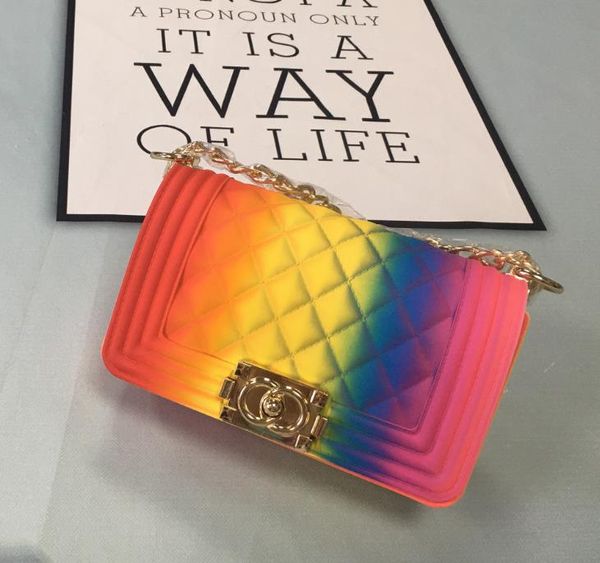 jelly bag 2021 female matte chain rhombic shoulder diagonal crystal