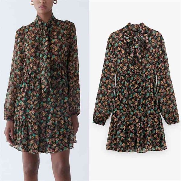 dress women floral printed chiffon mini woman long sleeve pleated ruffle es vintage high neck with bow tied 210519, Black;gray
dress women floral printed chiffon mini woman long sleeve pleated ruffle es vintage high neck with bow tied 210519, Black;gray