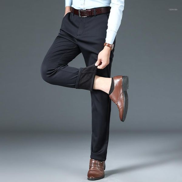 men's pants winter men fleece thick business casual classic style black navy stretch solid color warm trousers male brand
men's pants winter men fleece thick business casual classic style black navy stretch solid color warm trousers male brand