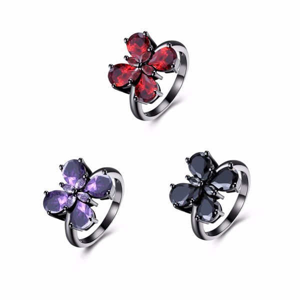 fashion butterfly ring black gold color crystal red/purple/green/black zircon flower rhinestone party wedding finger rings, Silver
fashion butterfly ring black gold color crystal red/purple/green/black zircon flower rhinestone party wedding finger rings, Silver