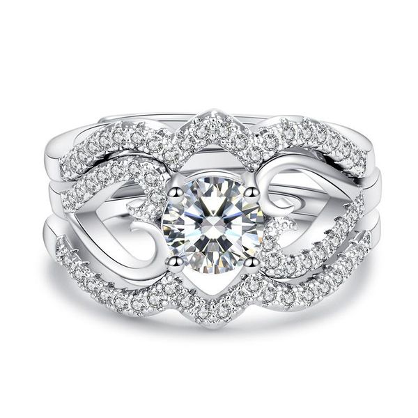 wedding rings latest design elegant combination of zircon ring lovers set 3-piece couple style for girls, Slivery;golden
wedding rings latest design elegant combination of zircon ring lovers set 3-piece couple style for girls, Slivery;golden