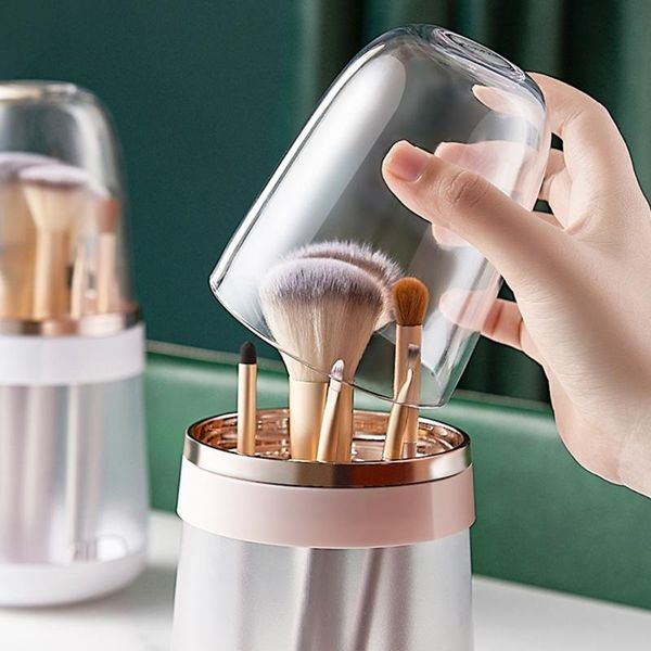 storage boxes & bins makeup organizer brush holder box cosmetic brushes case dustproof display stand make up tool for home table
storage boxes & bins makeup organizer brush holder box cosmetic brushes case dustproof display stand make up tool for home table
