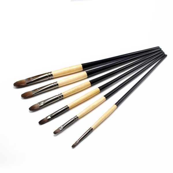 6 pcs squirrel hair wood long rod brushes watercolor paint brush set for the artist gouache hair brushes set art material
6 pcs squirrel hair wood long rod brushes watercolor paint brush set for the artist gouache hair brushes set art material