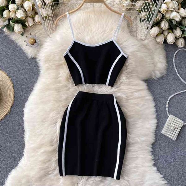 sexy&club knitted 2 piece set women crop + sheath mini skirts sets girls short vest & skirt suits tracksuits sweat 210514, White
sexy&club knitted 2 piece set women crop + sheath mini skirts sets girls short vest & skirt suits tracksuits sweat 210514, White