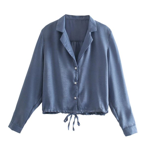 fashion blue crop blouses shirt women lapel long sleeve female shirts chic ladies casual clothing 210430, White
fashion blue crop blouses shirt women lapel long sleeve female shirts chic ladies casual clothing 210430, White