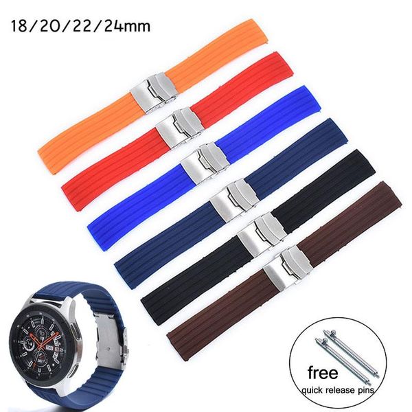 watch bands 18mm 20mm 22mm 24mm soft silicone strap universal tire rubber band sport waterproof replacement bracelet accessories, Black;brown
watch bands 18mm 20mm 22mm 24mm soft silicone strap universal tire rubber band sport waterproof replacement bracelet accessories, Black;brown