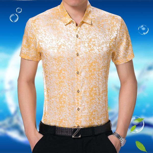 summer mens polyester silk shirt male casual smooth soft short sleeve dress shirts men's, White;black
summer mens polyester silk shirt male casual smooth soft short sleeve dress shirts men's, White;black