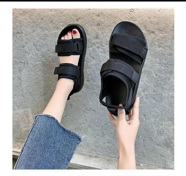 spring autumn girl sandals womens new summer net red thick sole casual student flat bottom beach sandal, Black
spring autumn girl sandals womens new summer net red thick sole casual student flat bottom beach sandal, Black