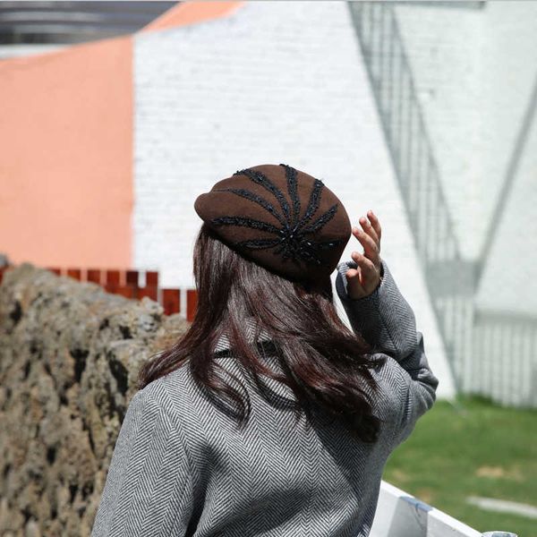 beret women's autumn and winter fashion versatile wool duck tongue hat british sewing bead elegant bud, Blue;gray
beret women's autumn and winter fashion versatile wool duck tongue hat british sewing bead elegant bud, Blue;gray