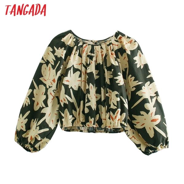 women retro leaf print chiffon shirt crop blouse long sleeve chic female 5z75 210416, White
women retro leaf print chiffon shirt crop blouse long sleeve chic female 5z75 210416, White