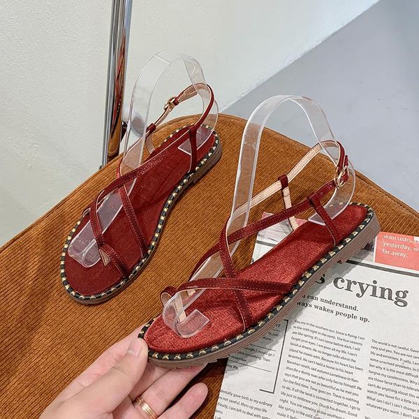 sandals women narrow strap 2021 summer fashion open toe cross tied buckle flat lady elegant brand designer shoes, Black
sandals women narrow strap 2021 summer fashion open toe cross tied buckle flat lady elegant brand designer shoes, Black