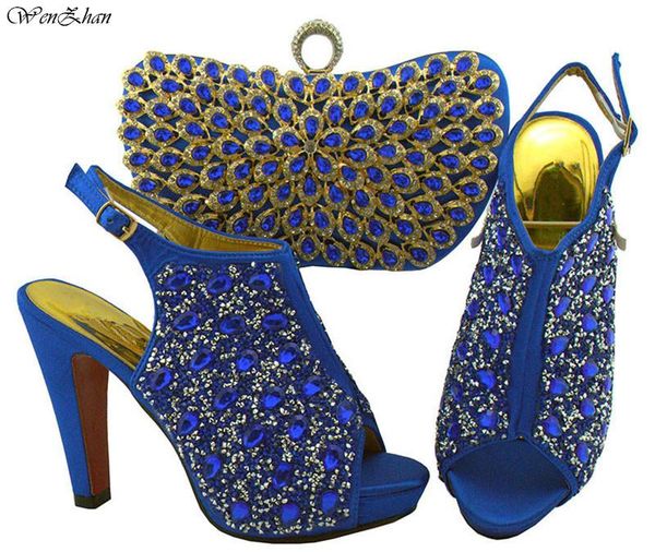 royal blue matching shoes and bag set nigerian women wedding italian style for party wenzhan 38-42 b811-24 dress, Black
royal blue matching shoes and bag set nigerian women wedding italian style for party wenzhan 38-42 b811-24 dress, Black