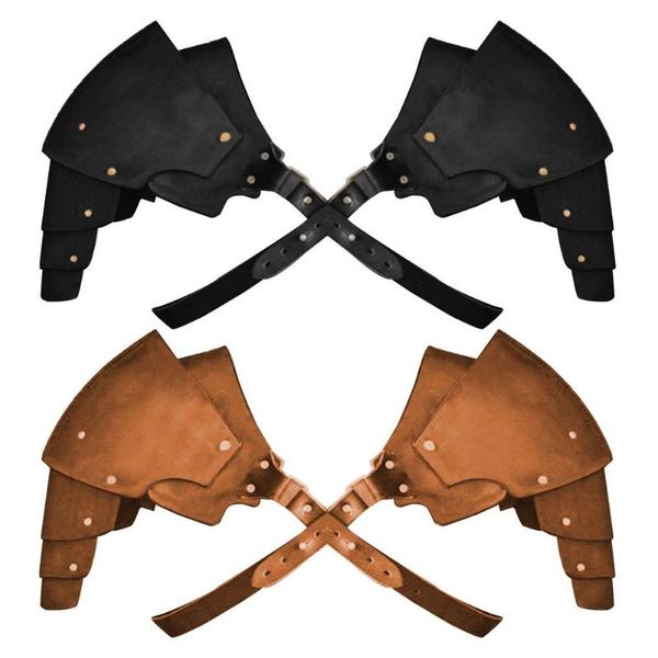 elbow & knee pads medieval retro men shoulder armor adjustable light weight faux leather guard suitable for role playing christmas gift, Black;gray
elbow & knee pads medieval retro men shoulder armor adjustable light weight faux leather guard suitable for role playing christmas gift, Black;gray