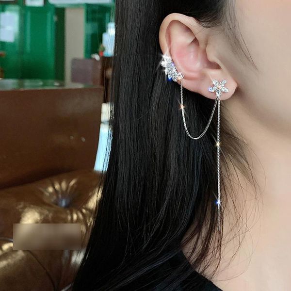 dangle & chandelier long tassel earrings zircon flower ear bone clip drop 2021 korean trendy female sparking wedding gifts, Silver
dangle & chandelier long tassel earrings zircon flower ear bone clip drop 2021 korean trendy female sparking wedding gifts, Silver
