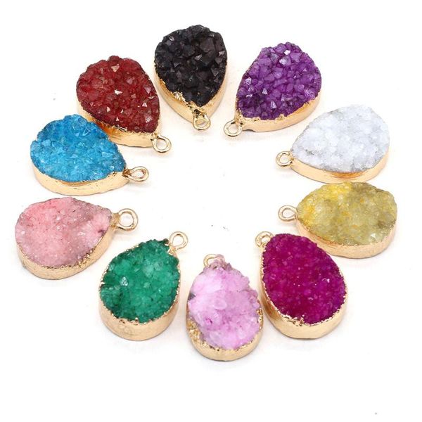 charms natural stone pendant water drop shape crystal cluster exquisite for jewelry making bracelet necklace earring accessories, Bronze;silver
charms natural stone pendant water drop shape crystal cluster exquisite for jewelry making bracelet necklace earring accessories, Bronze;silver