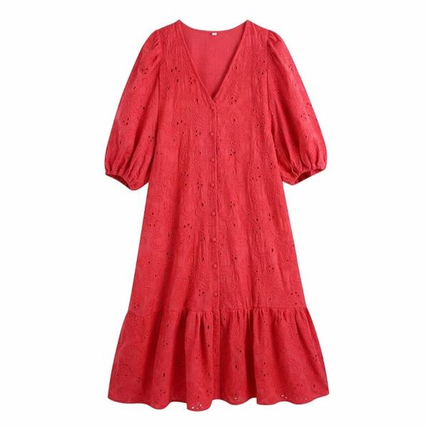 casual dresses summer women hollow embroidery lantern sleeve midi dress female v neck clothes lady loose, Black;gray
casual dresses summer women hollow embroidery lantern sleeve midi dress female v neck clothes lady loose, Black;gray