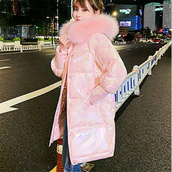 Women's Down & Parkas Mid-Length Shiny Cotton-Padded Jacket Women Winter Fashion Big Fur Collar Hooded Thick Warm Bread QTPB, Black
Women's Down & Parkas Mid-Length Shiny Cotton-Padded Jacket Women Winter Fashion Big Fur Collar Hooded Thick Warm Bread QTPB, Black
