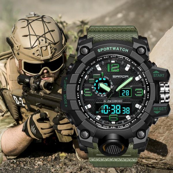 sport watch dual time men watches waterproof male clock military resisitant analog automatic gifts wristwatches, Slivery;brown
sport watch dual time men watches waterproof male clock military resisitant analog automatic gifts wristwatches, Slivery;brown