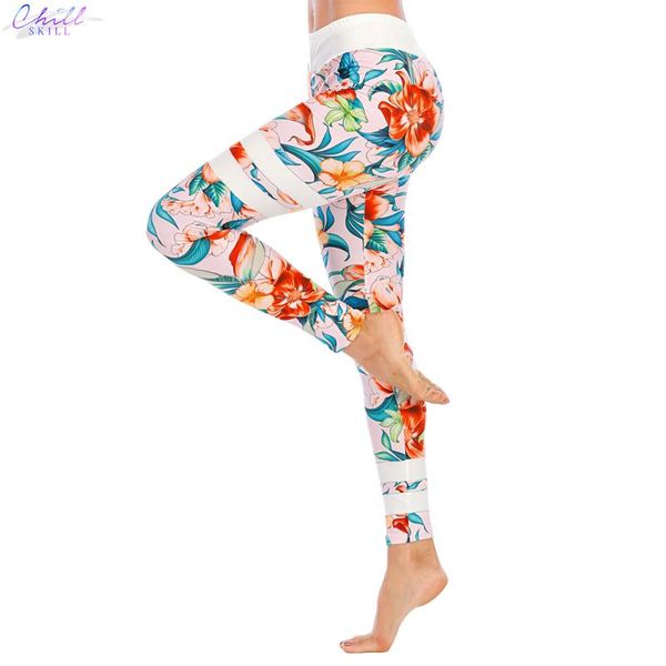 women's leggings chill skill women flowers printed pink stitching fitness leggins fashion slim woman pants, Black
women's leggings chill skill women flowers printed pink stitching fitness leggins fashion slim woman pants, Black