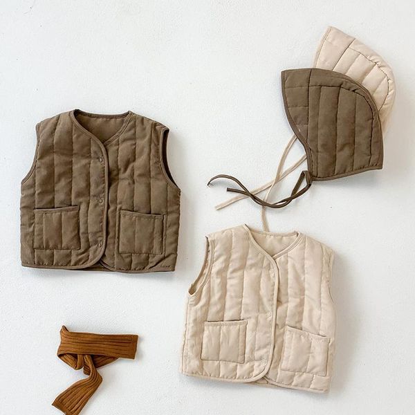 children clothing boys girls sleeveless vest + hat kids thicken autumn winter baby pure color waistcoat coat, Camo
children clothing boys girls sleeveless vest + hat kids thicken autumn winter baby pure color waistcoat coat, Camo