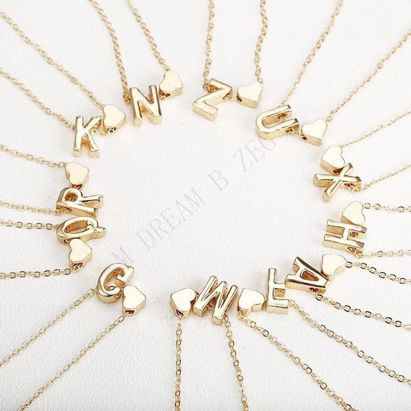 2020 26 intial letter alphabet heart pendant necklace for women gold color a-z alphabet necklace chain fashion jewelry gift, Silver
2020 26 intial letter alphabet heart pendant necklace for women gold color a-z alphabet necklace chain fashion jewelry gift, Silver