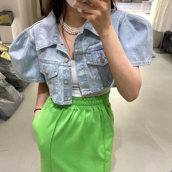 summer fashion casual women puff sleeve pocket lapel short thin denim jacket coat 210531, Black;brown
summer fashion casual women puff sleeve pocket lapel short thin denim jacket coat 210531, Black;brown