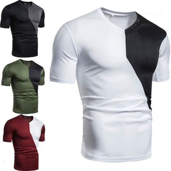 men's t-shirts summer sports tshirts designer short sleeve v neck double color panelled casual tees male clothing mens, White;black
men's t-shirts summer sports tshirts designer short sleeve v neck double color panelled casual tees male clothing mens, White;black