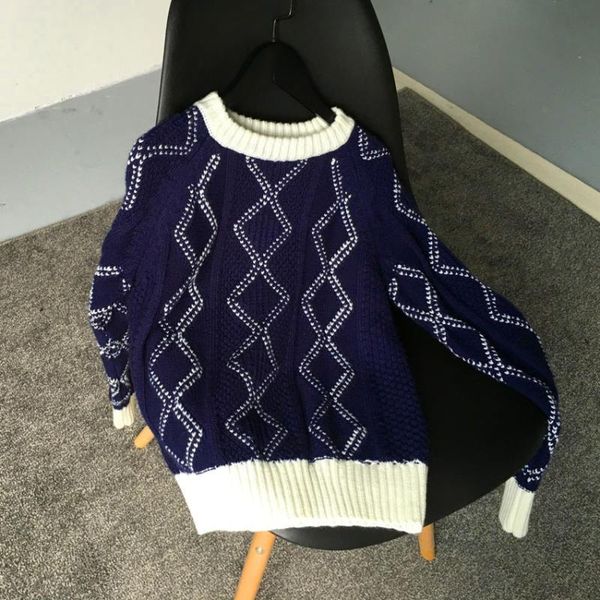 women's sweaters women sweater autumn/winter style woolen rhombus pattern pullover long-sleeved knitted, White;black
women's sweaters women sweater autumn/winter style woolen rhombus pattern pullover long-sleeved knitted, White;black