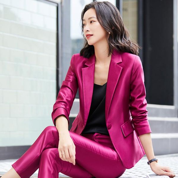 autumn winter purple formal uniform designs woman suits with pant professional ladies elegant business blazers sets women's two piece p, White
autumn winter purple formal uniform designs woman suits with pant professional ladies elegant business blazers sets women's two piece p, White