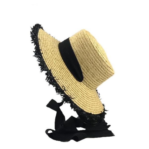 wide brim hats raffia straw hat women's summer black beach with big trendy jazz fashion elegant ladies long ribbon bow sunhat, Blue;gray
wide brim hats raffia straw hat women's summer black beach with big trendy jazz fashion elegant ladies long ribbon bow sunhat, Blue;gray