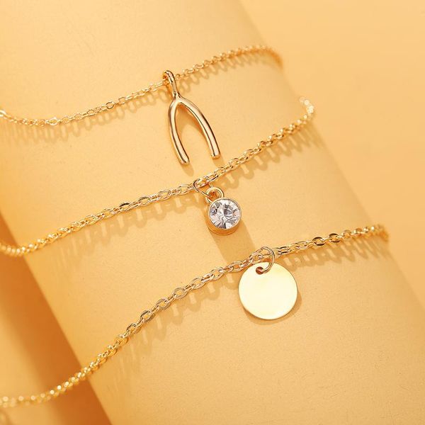 multilayer v shaped pendant necklace for women retro gold color round crystal clavicle chain necklaces vintage collar jewelry, Silver
multilayer v shaped pendant necklace for women retro gold color round crystal clavicle chain necklaces vintage collar jewelry, Silver