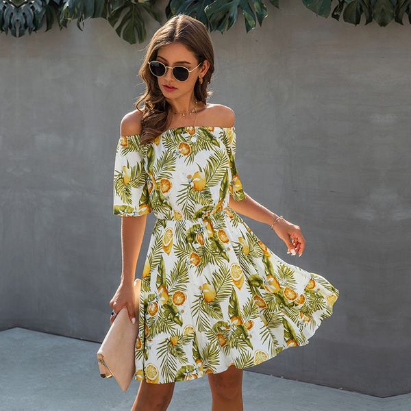 2021 new summer ladies off the shoulder women casual slash neck print high waist half sleeve mini dress, Black;gray
2021 new summer ladies off the shoulder women casual slash neck print high waist half sleeve mini dress, Black;gray
