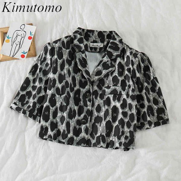 kimutomo vintage leopard short blouse women hong kong style summer botched short sleeve breasted shirt streetwear casual 210521, White
kimutomo vintage leopard short blouse women hong kong style summer botched short sleeve breasted shirt streetwear casual 210521, White