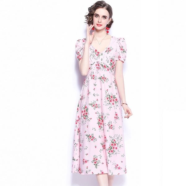 france puff sleeve dress ladies elegant retro floral print v neck midi dress chic slim summer vintage party dress vestido 210515, Black;gray
france puff sleeve dress ladies elegant retro floral print v neck midi dress chic slim summer vintage party dress vestido 210515, Black;gray