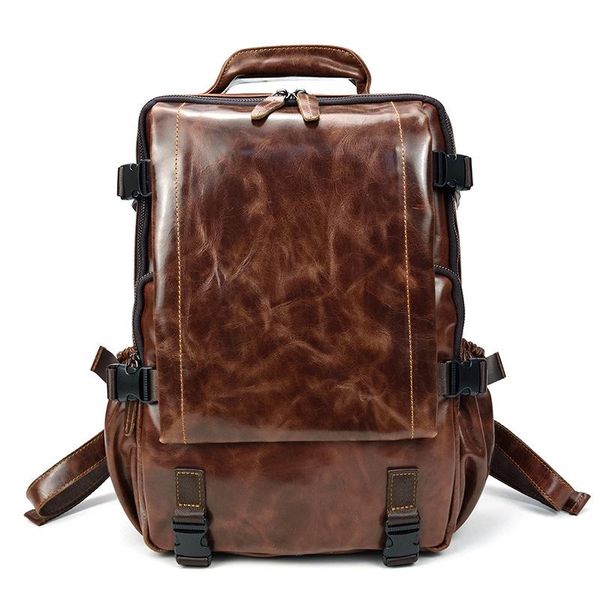 backpack men's leather vintage fold backpack, cowhide student bag, oilskin leisure travel bag
backpack men's leather vintage fold backpack, cowhide student bag, oilskin leisure travel bag