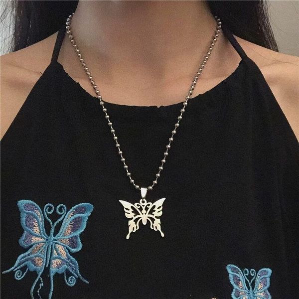 chains butterfly necklace for women gothic hollow choker stainless steel punk link chain clavicle friend jewelry gift, Silver
chains butterfly necklace for women gothic hollow choker stainless steel punk link chain clavicle friend jewelry gift, Silver