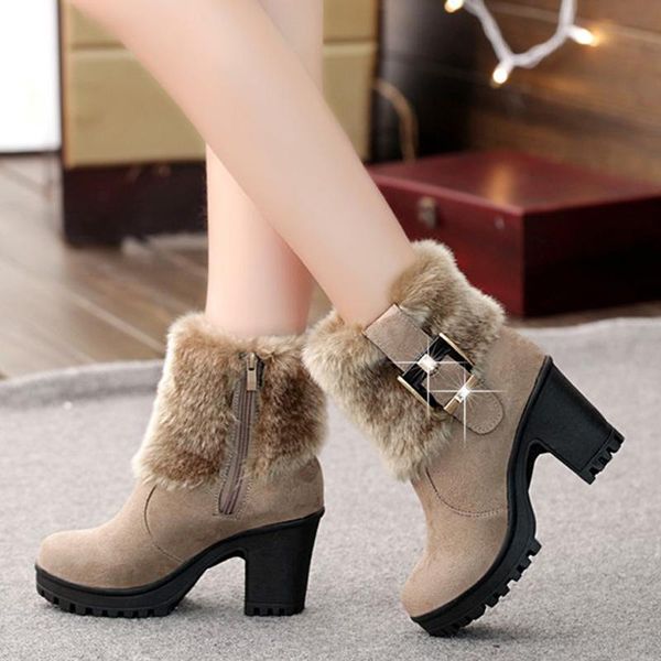 boots 2021 warm snow women winter faux fur block ankle plush high heels outdoor shoes belt buckle side zipper short bootie, Black
boots 2021 warm snow women winter faux fur block ankle plush high heels outdoor shoes belt buckle side zipper short bootie, Black