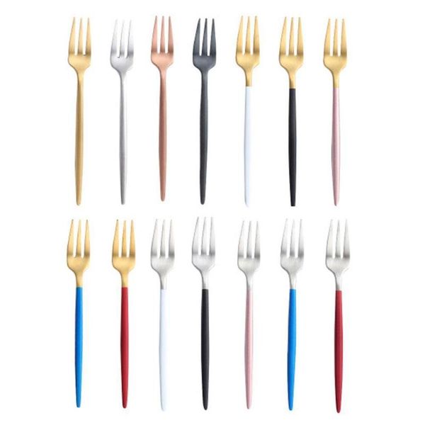 1pcs fruit fork black gold colourful tea stainless steel cake forks dinnerware set el party restaurant supplies
1pcs fruit fork black gold colourful tea stainless steel cake forks dinnerware set el party restaurant supplies