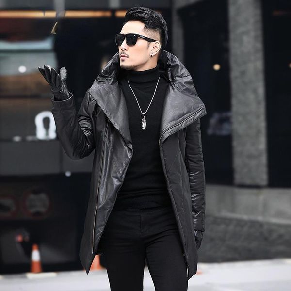 men's leather & faux 2021 winter warm white duck down jackets male 100% real sheepskin coat fashion long black jacket casaco masculino
men's leather & faux 2021 winter warm white duck down jackets male 100% real sheepskin coat fashion long black jacket casaco masculino