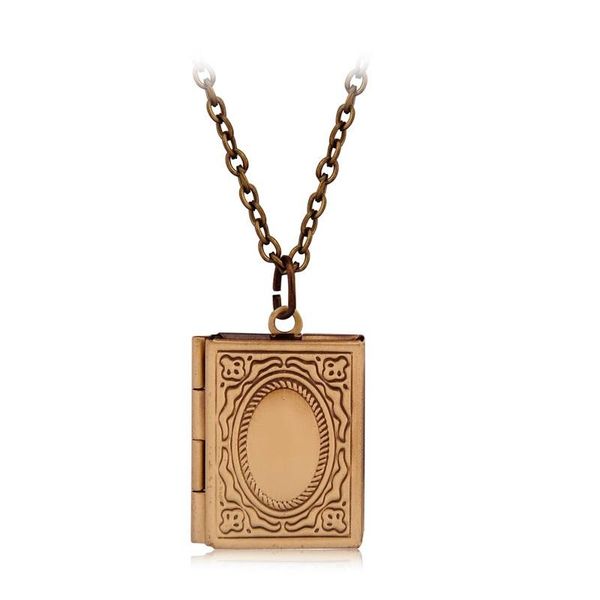 retro carved square po box necklace imitation book family couple pendant carrying pos fashion necklaces, Silver
retro carved square po box necklace imitation book family couple pendant carrying pos fashion necklaces, Silver