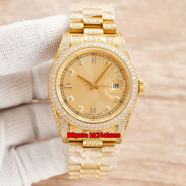 4 styles luxury watches 41mm datejust iced out full diamond cal.3255 automatic mens watch champagne dial 18k gold bracelet gents wristwatche, Slivery;brown
4 styles luxury watches 41mm datejust iced out full diamond cal.3255 automatic mens watch champagne dial 18k gold bracelet gents wristwatche, Slivery;brown