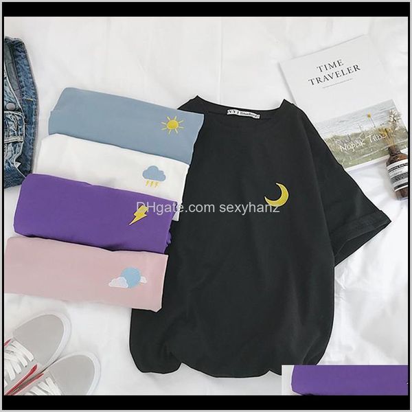 womens tshirt korean cartoon moon print loose allmatch t shirt summer short sleeve simple tshirts women harajuku kawaii vintage edhow, White
womens tshirt korean cartoon moon print loose allmatch t shirt summer short sleeve simple tshirts women harajuku kawaii vintage edhow, White