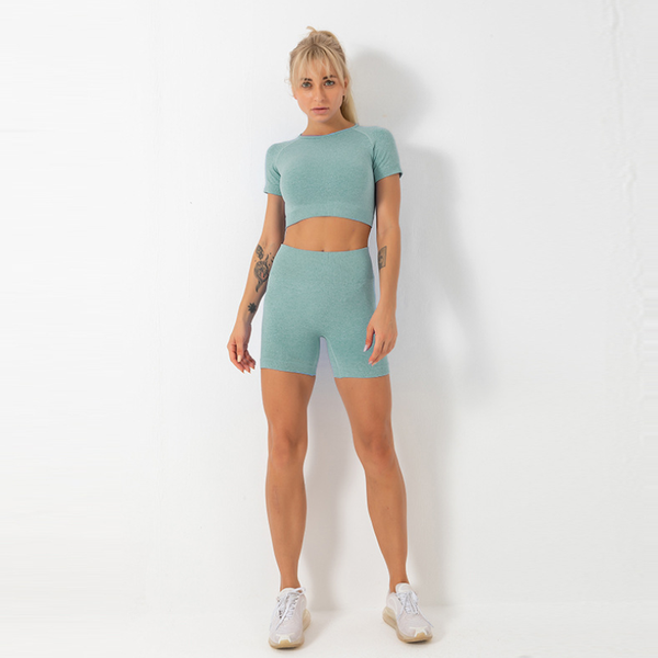 yoga outfits selling gym comfortable soft and breathable elastic short sleeved set women sport wears, White;red
yoga outfits selling gym comfortable soft and breathable elastic short sleeved set women sport wears, White;red