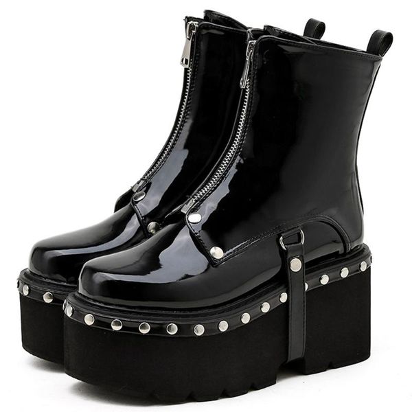 boots karin drop sale great quality woman shoes punk gothic style rivet high platform heels zip women, Black
boots karin drop sale great quality woman shoes punk gothic style rivet high platform heels zip women, Black