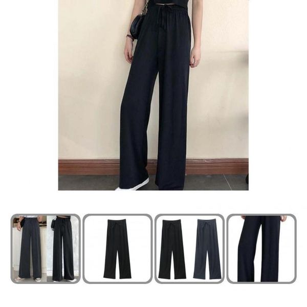 women's pants & capris trendy elastic waist solid color women trousers casual simple quick drying, Black;white
women's pants & capris trendy elastic waist solid color women trousers casual simple quick drying, Black;white