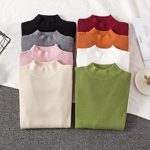 women's sweaters sweater women 2021 solid basic slim casual knitted turtleneck pullover knitwear winter pull femme truien dames, White;black
women's sweaters sweater women 2021 solid basic slim casual knitted turtleneck pullover knitwear winter pull femme truien dames, White;black