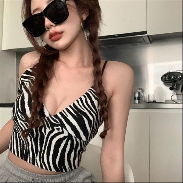 zebra women cami pattern blouse v neck crop female summer suspender tide streetwear design t shirt, White
zebra women cami pattern blouse v neck crop female summer suspender tide streetwear design t shirt, White
