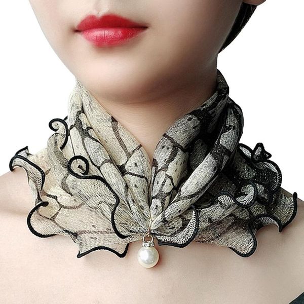 scarves lace variety scarf fashion fake pearl decor pendant multi purpose gauze loop for women girls accessories, Blue;gray
scarves lace variety scarf fashion fake pearl decor pendant multi purpose gauze loop for women girls accessories, Blue;gray