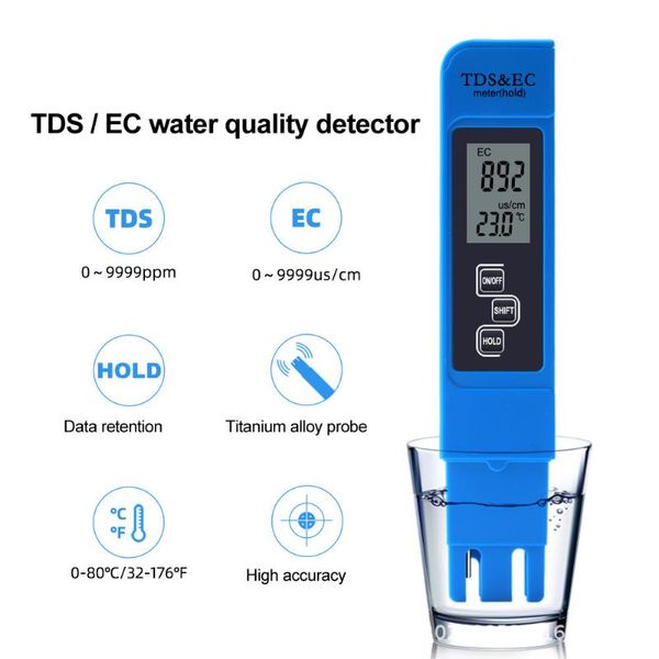 meters 3 in 1 tds/ec/temp meter 0-9999 digital lcd display water testing pen purity filter for pools drinking aquarium
meters 3 in 1 tds/ec/temp meter 0-9999 digital lcd display water testing pen purity filter for pools drinking aquarium